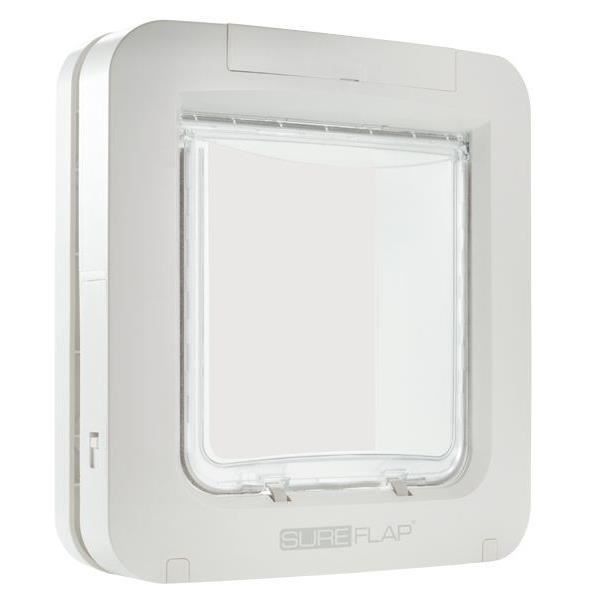 SUREFLAP Large Microchip Cat Flap - White - 178 mm x 170 mm (Stores up to 32 Microchips)