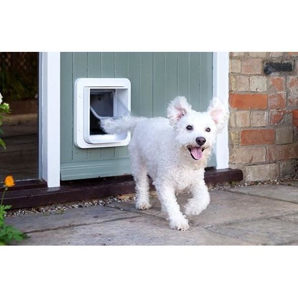 SUREFLAP Large Microchip Cat Flap - White - 178 mm x 170 mm (Stores up to 32 Microchips)