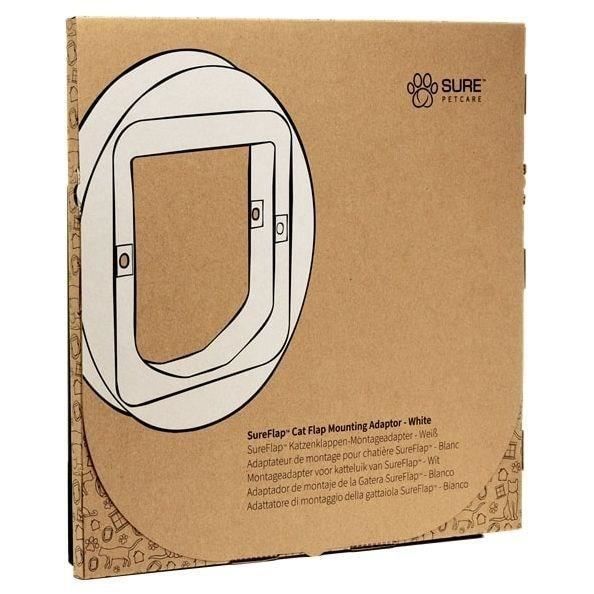 SUREFLAP Mounting Adapter for Cat Flap - White