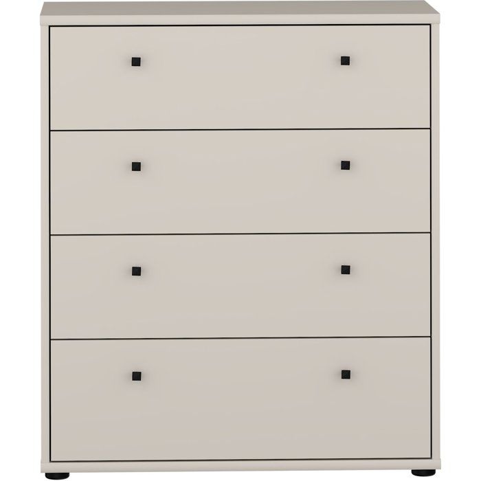 Commode TEMPRA 4 Tiroirs - Décor cachemire  L 73,7 × P 34,8 × H 85,5 cm