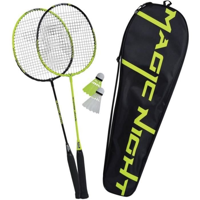 TALBOT TORRO Badminton Set - MAGIC NIGHT LED - 2 Rackets - 2 LED Shuttlecocks