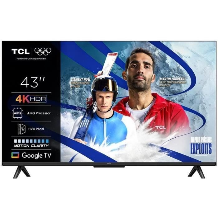 TCL 43P6K - LED TV 43" (109 cm) - 4K UHD 3840x2160 - HDR10+ - Google TV - 3xHDMI 2.1 - WiFi