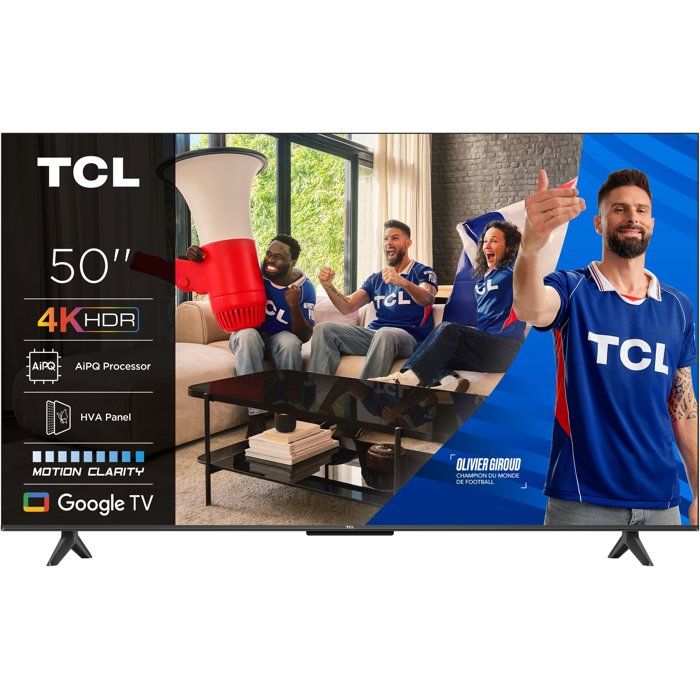 TCL 50P6K - LED TV 50" (126 cm) - 4K UHD 3840x2160 - HDR10+ - Google TV - 3xHDMI 2.1 - WiFi