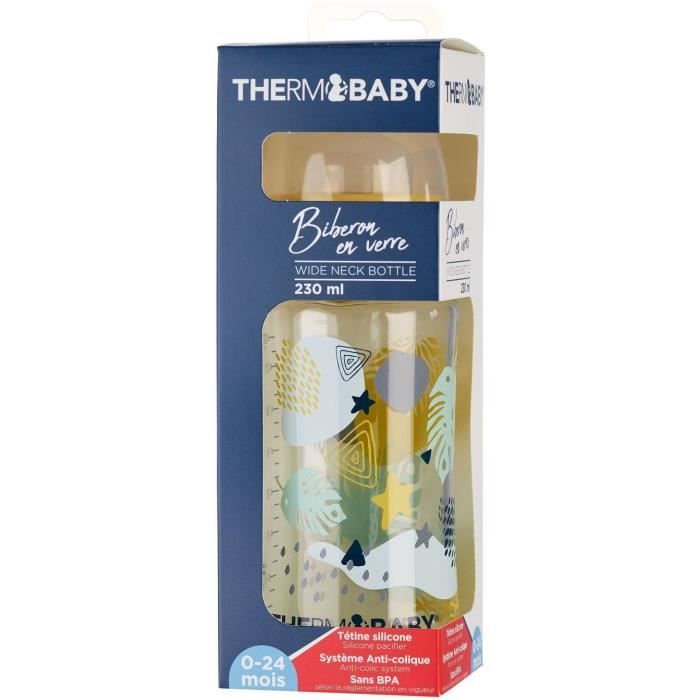 THERMOBABY 230 ml Glass Baby Bottle Anti-Colic