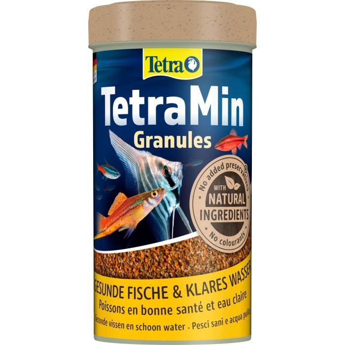 TETRA TetraMin Granules - Complete Food for Tropical Fish - 250 ml