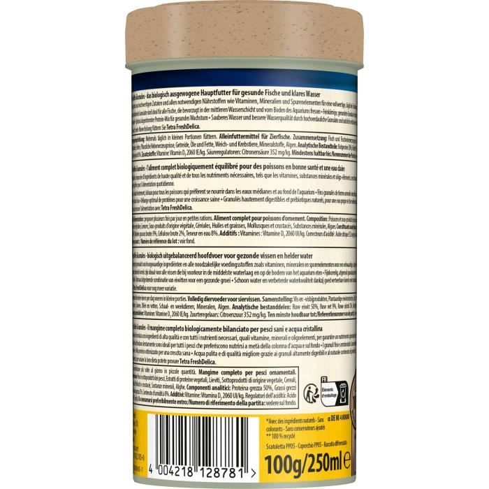 TETRA TetraMin Granules - Complete Food for Tropical Fish - 250 ml
