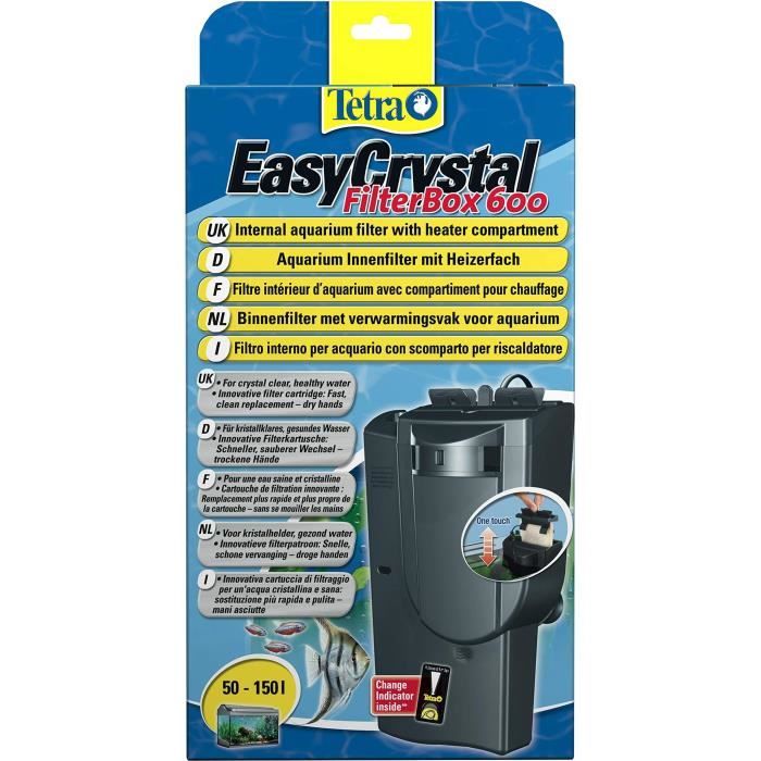 TETRA EasyCrystal Filterbox 600 - Internal Filter - 600 l/h - For Aquariums 50-150 L