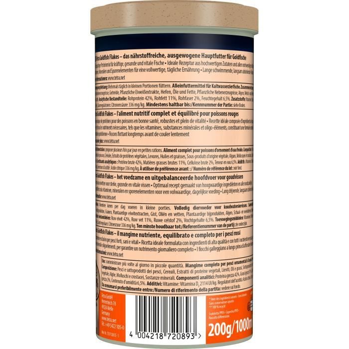 TETRA Tetra Goldfish Flakes - Complete Food for Goldfish - 1 L