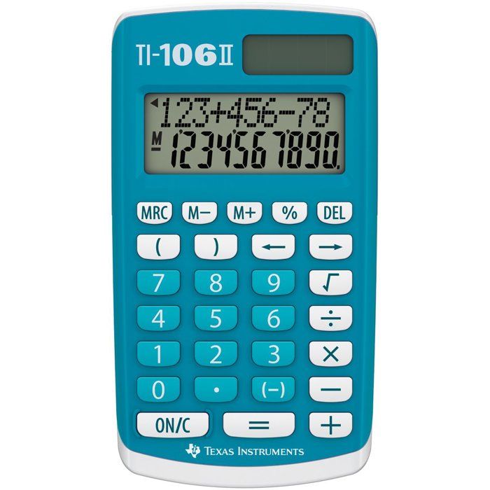 TEXAS INSTRUMENTS Scientific Calculator TI-106 II Solar - Blue