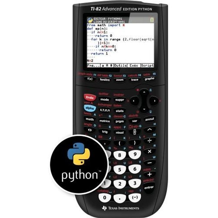 Texas Instruments TI-82 Ad Edition Python Calculator - Black