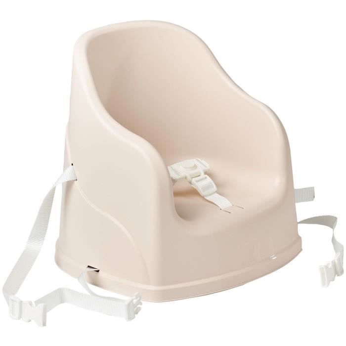 THERMOBABY Booster Seat - Iced Brown - Lightweight, Compact, 3-Point Safety Harness