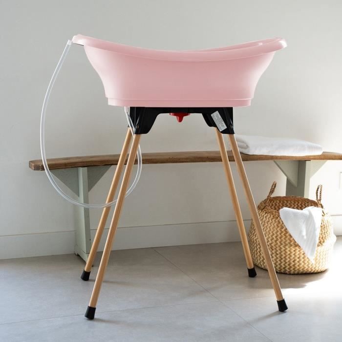 THERMOBABY Vasco Bathtub, Powder Pink, Ergonomic Design