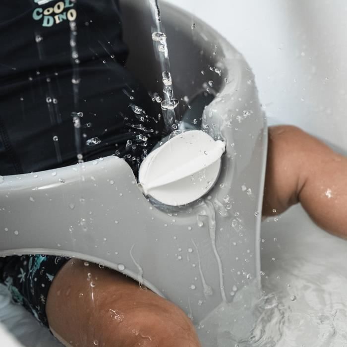 THERMOBABY AQUAFUN Children's Bath Ring - Grey - White Toy