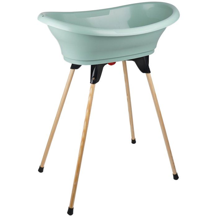 THERMOBABY VASCO Bath Kit - Bathtub + Folding Stand + Drain Hose - Sage Green