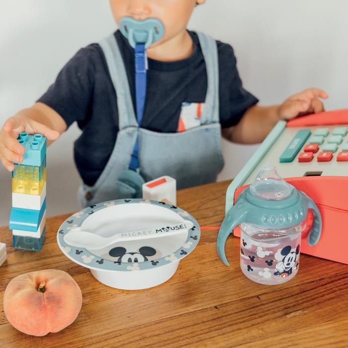 THERMOBABY MICKEY First Stage Meal Pack - 1 Food Feeder + 1 Bowl with Spoon + 1 Cup with Handle + Set of 2