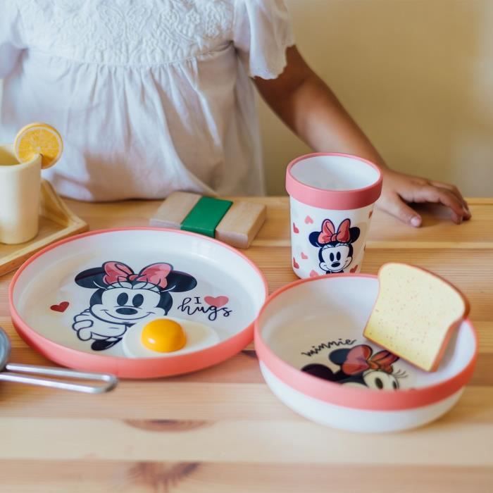 THERMOBABY MINNIE Stage 2 Meal Pack - Plate, Bowl, Cup, Set of 2 Spoons