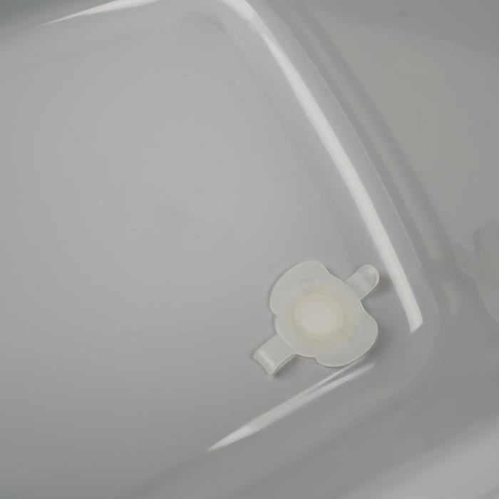 THERMOBABY Luxury Charming Grey Baby Bathtub, Stable and Robust, Drain Plug