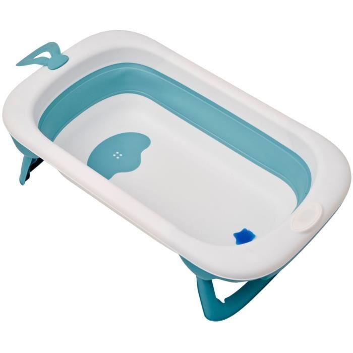 THERMOBABY BALNÉA Foldable Bathtub, Compact, Up to 18 Months, Blue