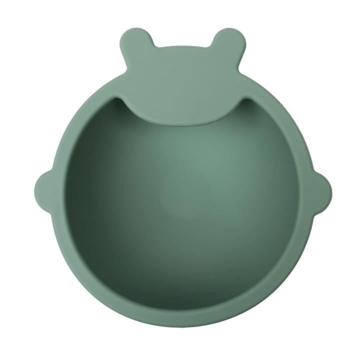 Bol ventouse - THERMOBABY - Silicone - Vert Cactus - Antidérapant et incassable