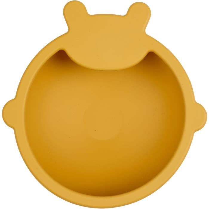 Suction Bowl - THERMOBABY - Silicone - Honey Yellow, non-slip and unbreakable