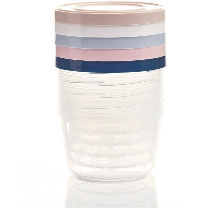 Set of 5 Storage Containers - THERMOBABY - 250 ml - Airtight and BPA-free