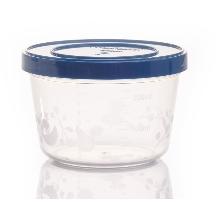 Set of 5 Storage Containers - THERMOBABY - 250 ml - Airtight and BPA-free