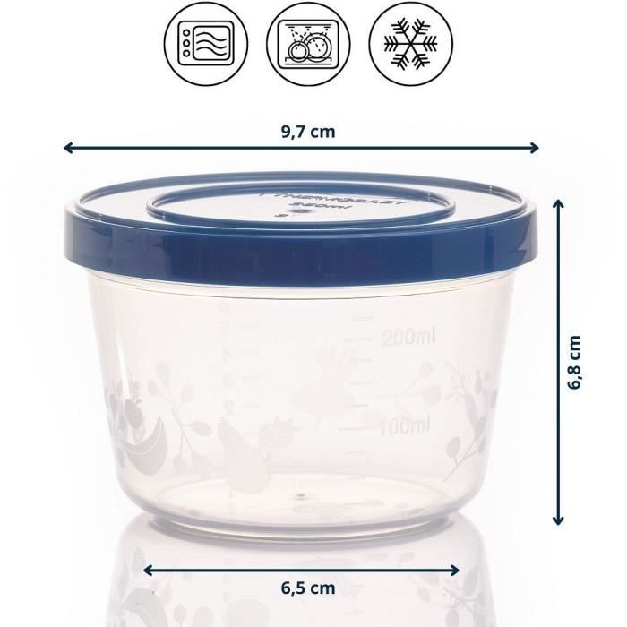 Set of 5 Storage Containers - THERMOBABY - 250 ml - Airtight and BPA-free