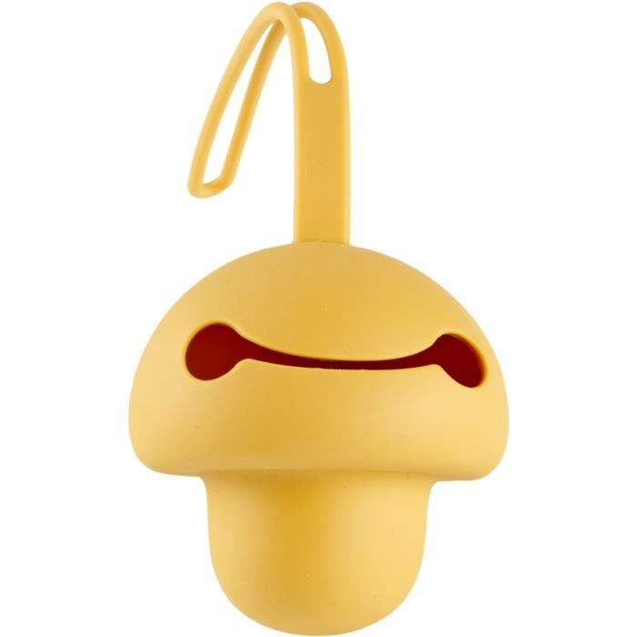 THERMOBABY Pacifier Holder - Silicone - Honey Yellow - Soft and BPA-free