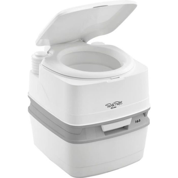 THETFORD Portable Chemical Toilet - Porta Potti Qube PP 165 - 21 L Waste Tank - Grey