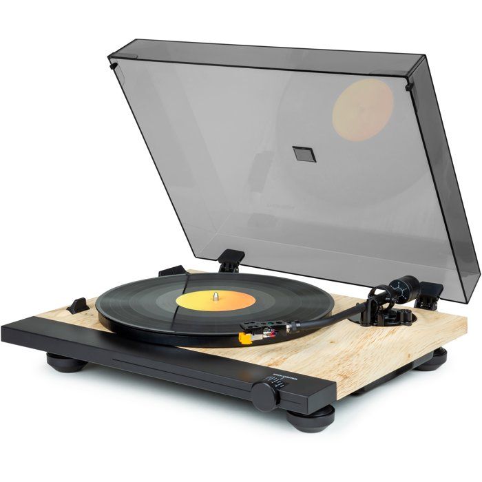 THOMSON TT702 Turntable - 33 and 45 RPM - Audio Technica AT91 Cartridge - Wood and Black