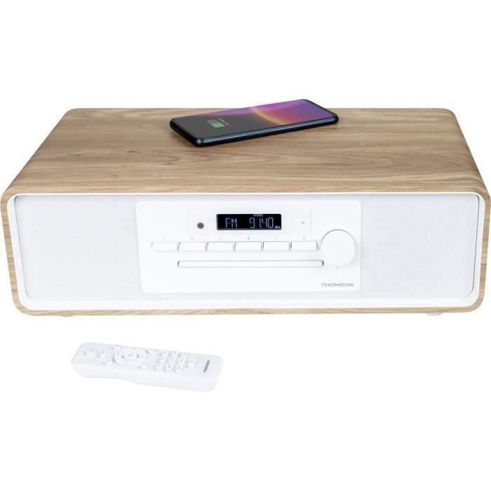 Bluetooth Micro-system - THOMSON - White and Black - FM/CD/MP3/USB Radio, 60W, Equalizer