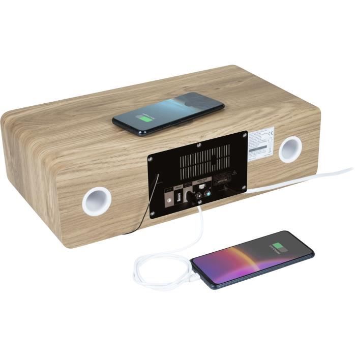 Bluetooth Micro-system - THOMSON - White and Black - FM/CD/MP3/USB Radio, 60W, Equalizer
