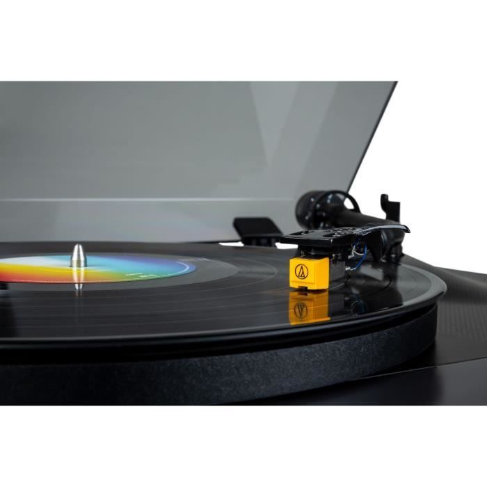 THOMSON TT700 Turntable - Premium 33 and 45 RPM - Audio Technica AT91 Cartridge - Black