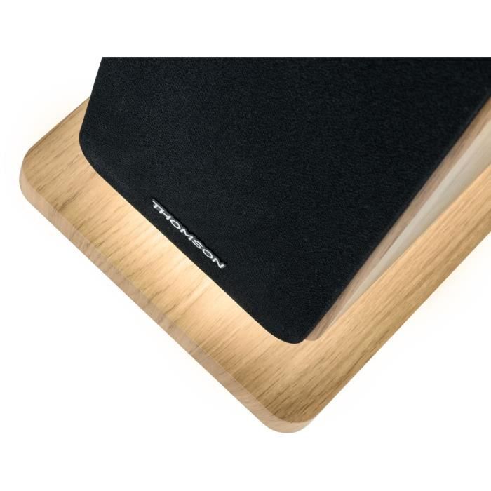 Bluetooth Sound Tower - THOMSON - Wood/Black - 120W, Optical, USB, Equalizer, TWS, Remote Control, 230V Power Supply
