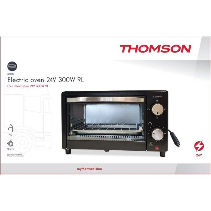 THOMSON Electric Oven - 24V 300W 9 L - Portable Cooking Solution