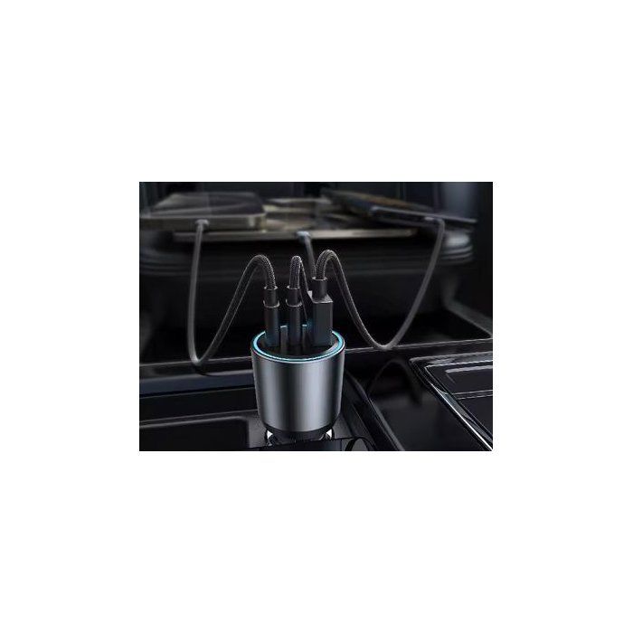 THOMSON Car Charger - 12/24V - 95W - 2x USB-C PD 65W + PD 30W + USB-A QC 3.0 18W - Fast Charging