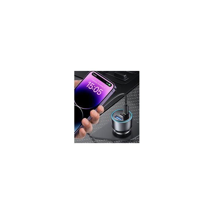 THOMSON Car Charger - 12/24V - 95W - 2x USB-C PD 65W + PD 30W + USB-A QC 3.0 18W - Fast Charging