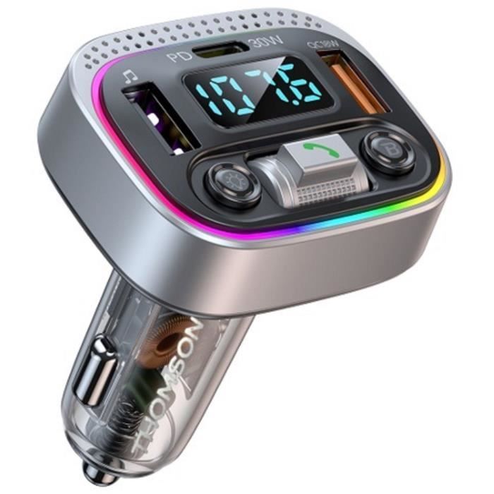 THOMSON Bluetooth FM Transmitter V5.4 - 12/24V - 48W - QC 3.0 & PD 30W