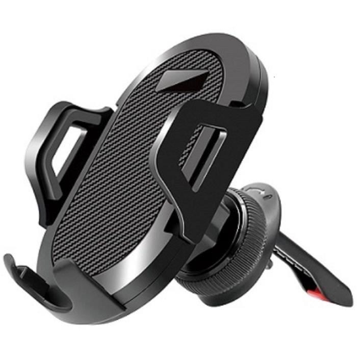 Porte téléphone THOMSON  Rotatif a pince 360° -Fixation sur la  grille d'aération du véhicule grâce a sa pince solide.