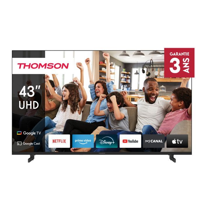 Thomson 43UG4S14 - LED TV 43 inch - 4K UHD - Google TV - 2xHDMI 2.0 + 2xHDMI 2.1 - WiFi
