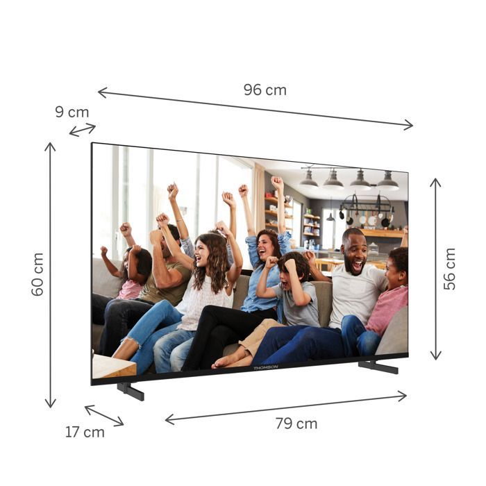 Thomson 43UG4S14 - LED TV 43 inch - 4K UHD - Google TV - 2xHDMI 2.0 + 2xHDMI 2.1 - WiFi