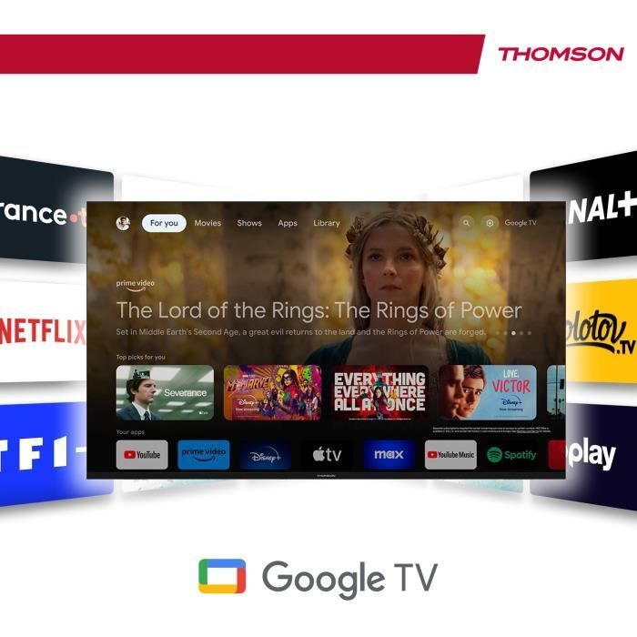 THOMSON 43QG4S14 - QLED TV 43 inch - 4K 3840x2160 - HDR 10 - Google TV - 2xHDMI 2.1 + 2xHDMI 2.0