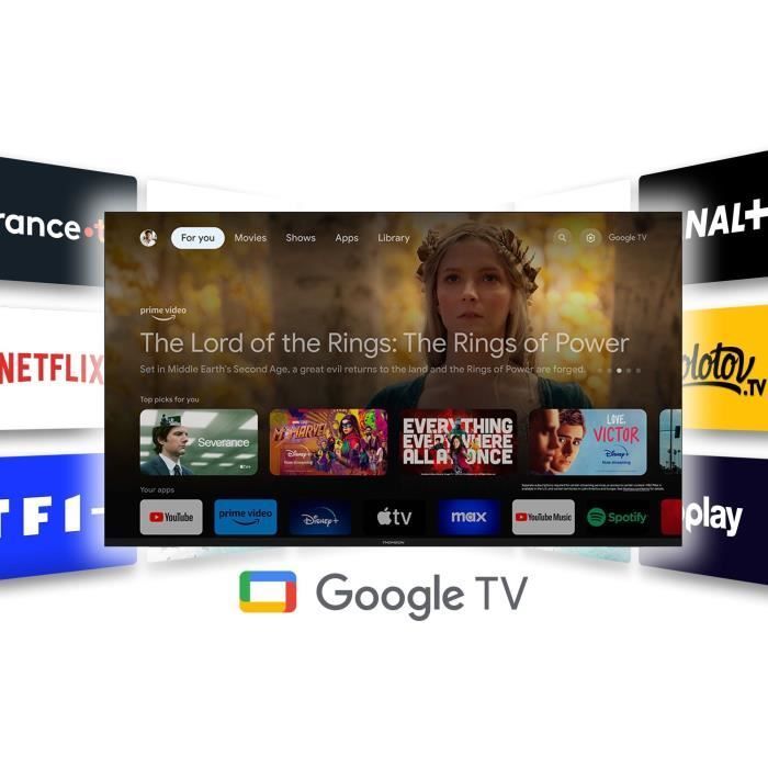 THOMSON 50QG4S14 - QLED TV 50 inch - 4K 3840x2160 - HDR 10 - Google TV - 2xHDMI 2.1 + 2xHDMI 2.0