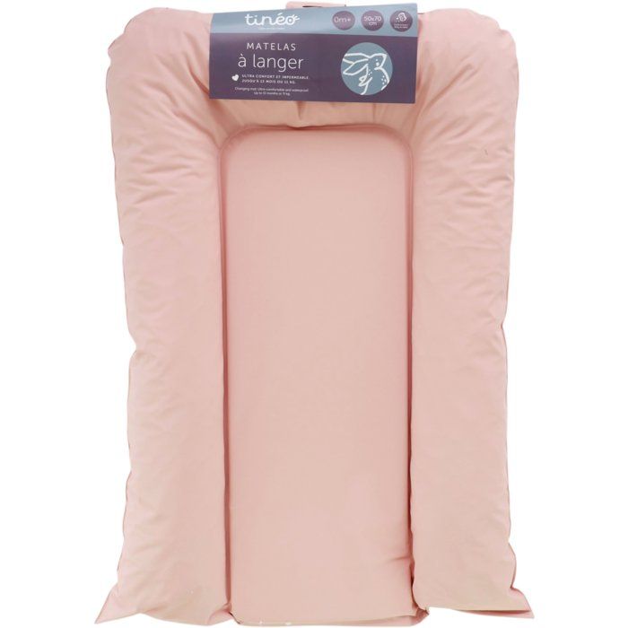 TINEO Changing Mat - Flakes - PVC - Powder Pink - 50x70 cm