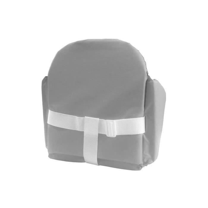 TINEO Baby High Chair Cushion - Adjustable - PVC - Safety Straps - Easy to Wash - 27x26x33cm Grey