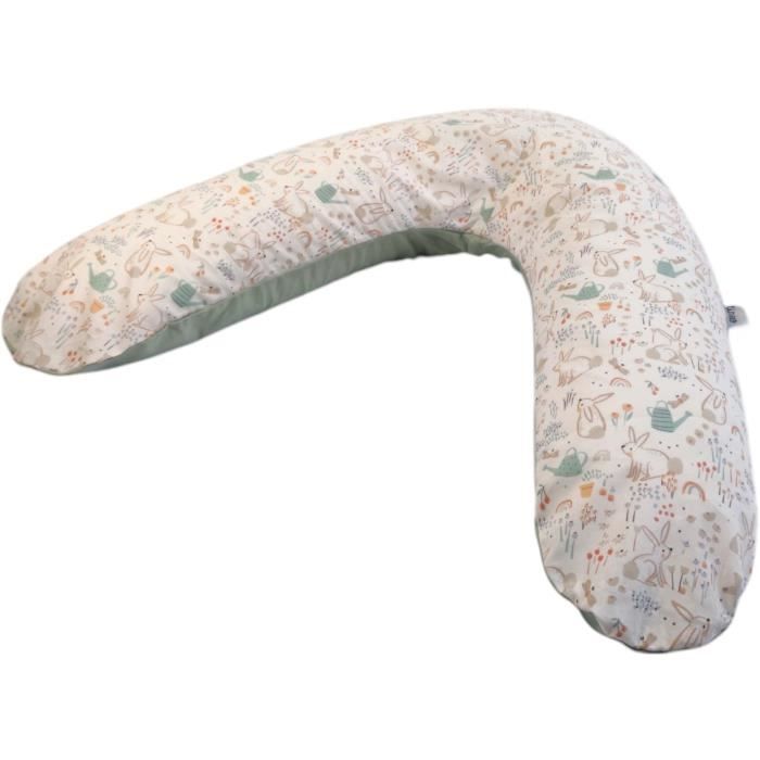 TINEO Maternity Pillow - Sage Green - Rabbits