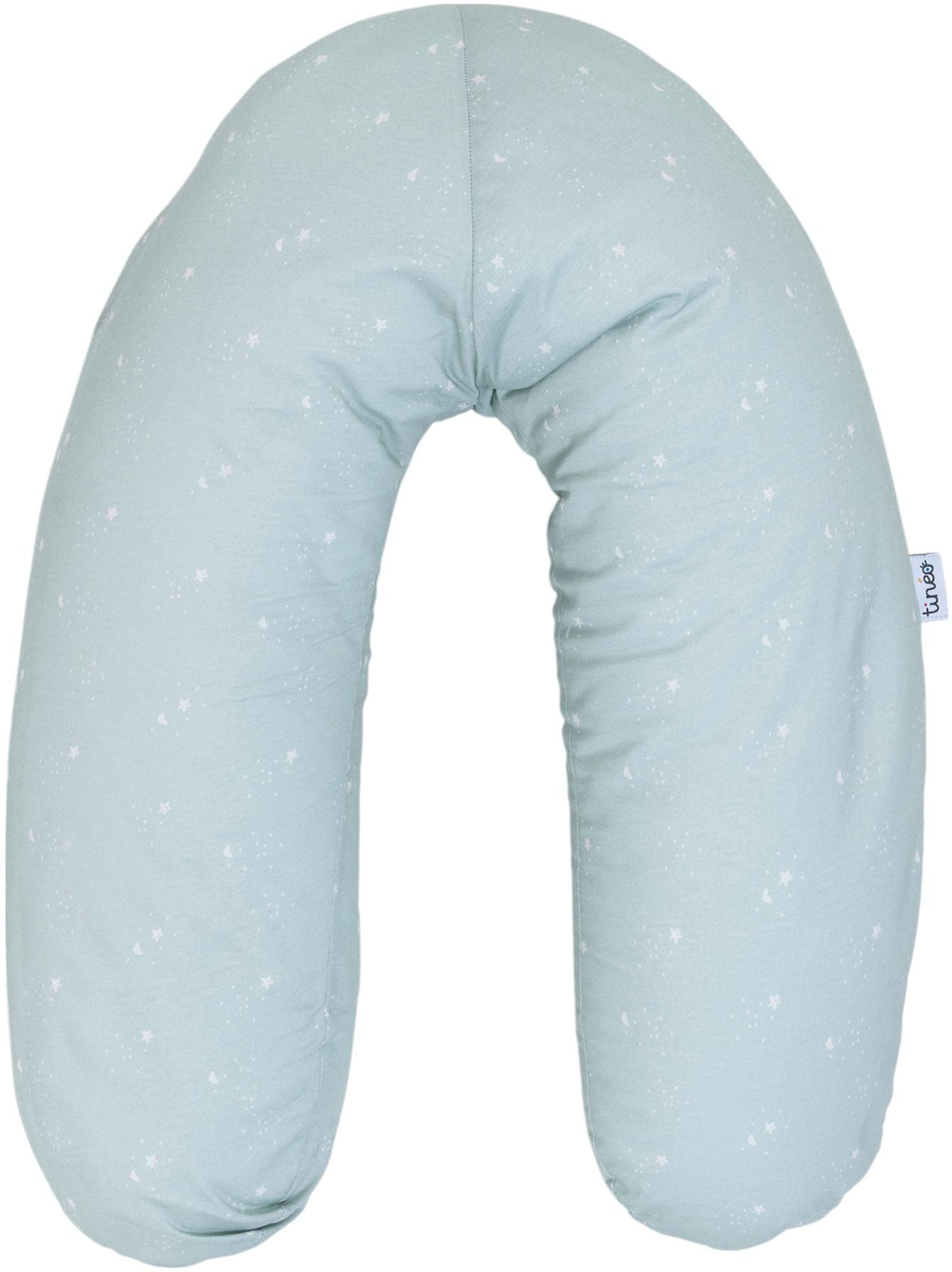 TINEO Maternity Pillow - Cotton Jersey - Aqua Green/ Stars
