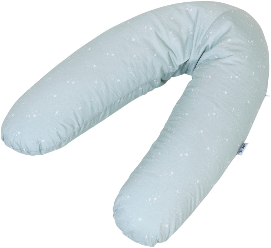 TINEO Maternity Pillow - Cotton Jersey - Aqua Green/ Stars