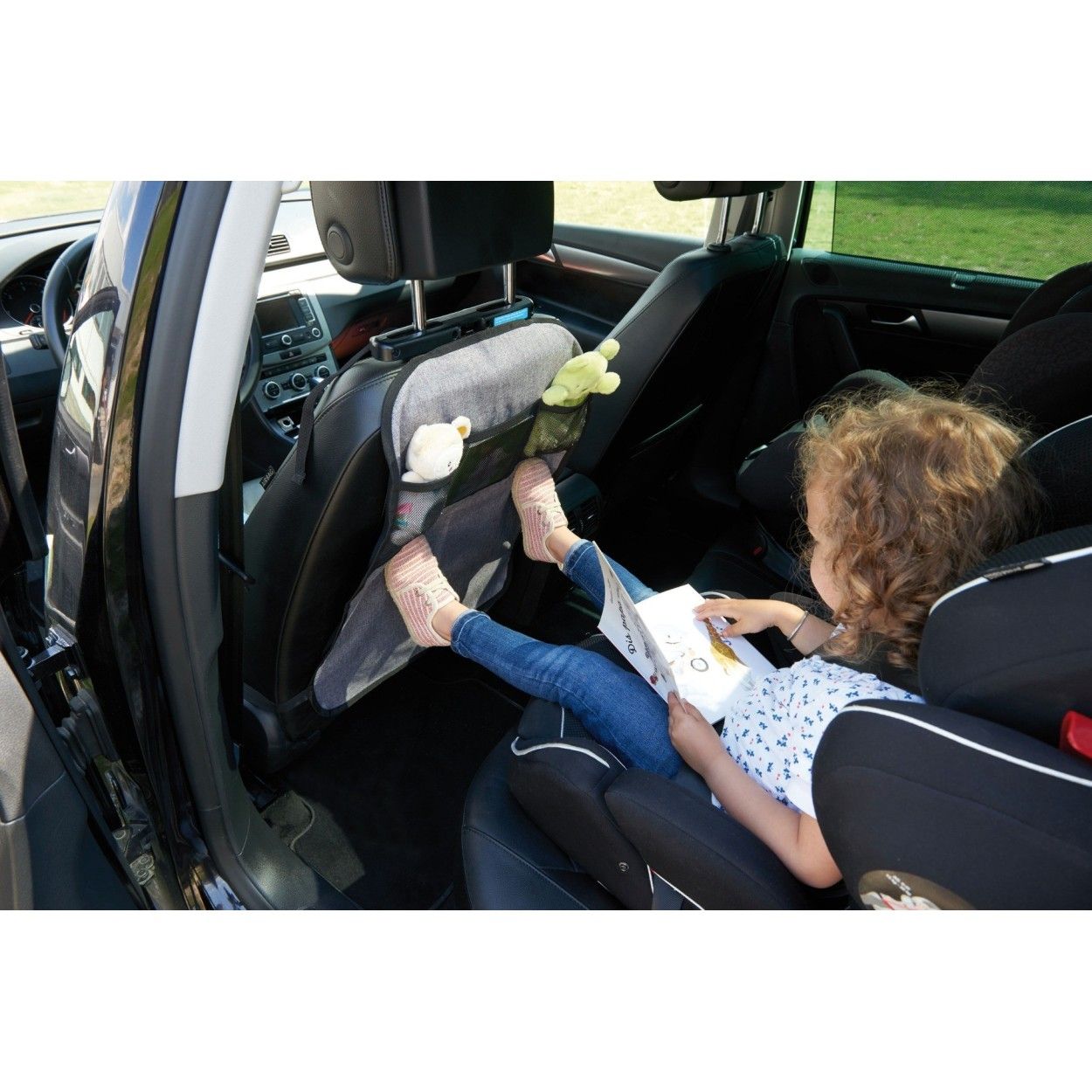 TINEO Baby Car Seat Protector - Storage Net - Universal Fit - 61x45cm