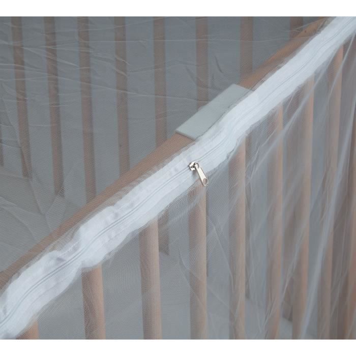 Mosquito net - TINEO - Easy opening with zip - for 60x120 or 70x140 cm beds